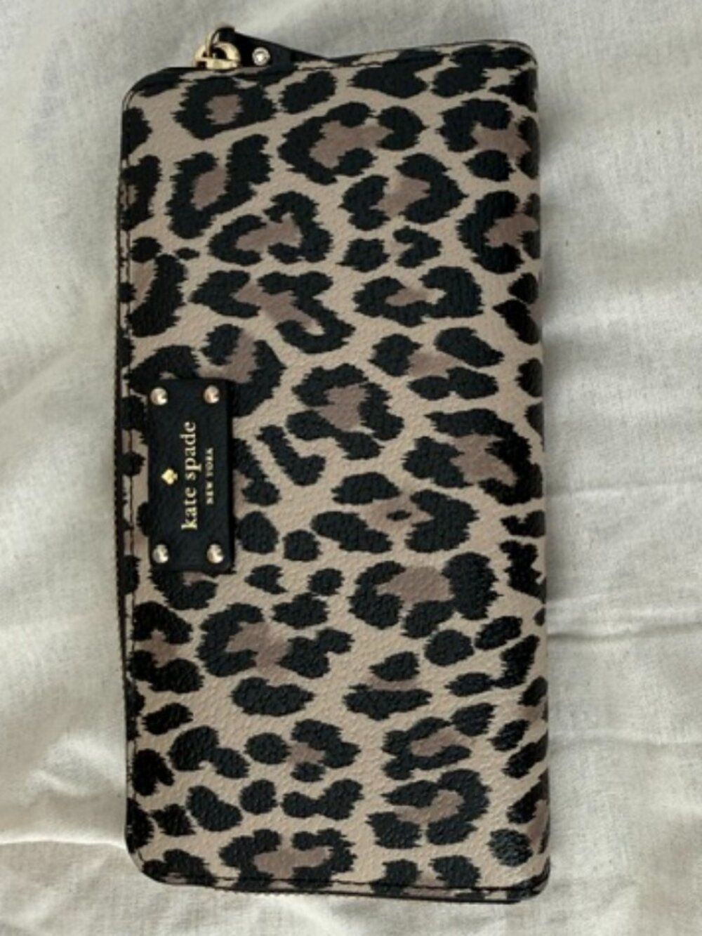 Kate Spade New York Leopard Print Zip-Around Wallet